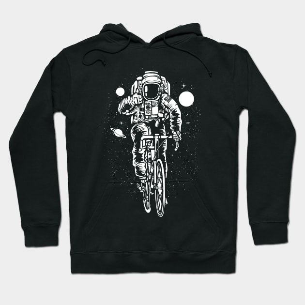 Astronaut Bicycle Hoodie by drewbacca